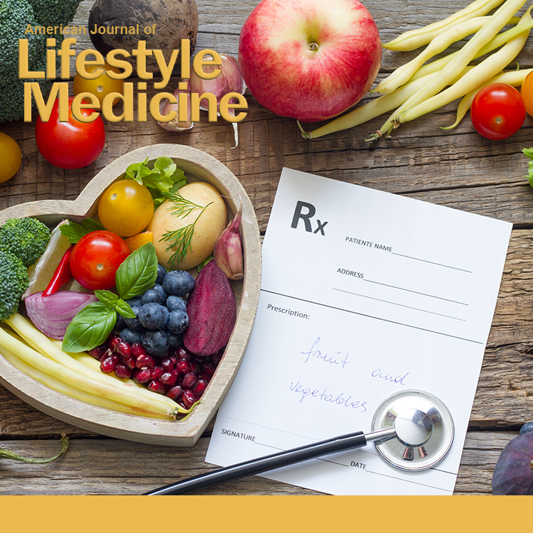 Ajlm Tile Volume 17 Issue 6, heart shaped bowl of fruit and vegetables next to a prescription pad and stethoscope