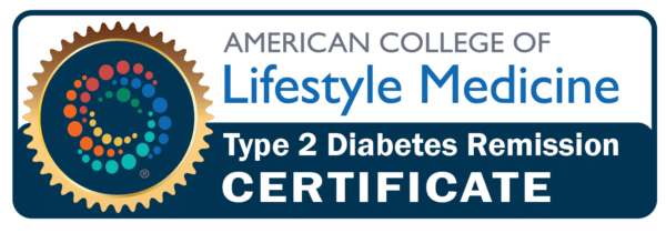 American College of Lifestyle Medicine Type 2 Diabetes Remission Certificate Badge