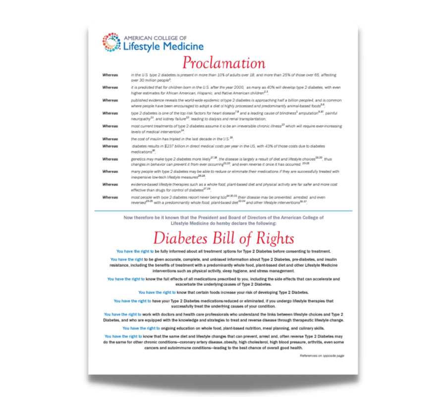 Image of ACLM's Diabetes Bill of Rights